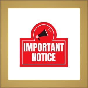 Important notice